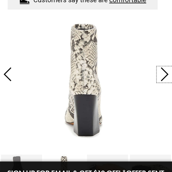 NEW VInce Camuto Snake Print booties - Picture 3 of 6